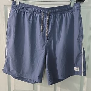Katin Blue Elastic Waist Swim Trunks Board Shorts Mens Size‎ Medium